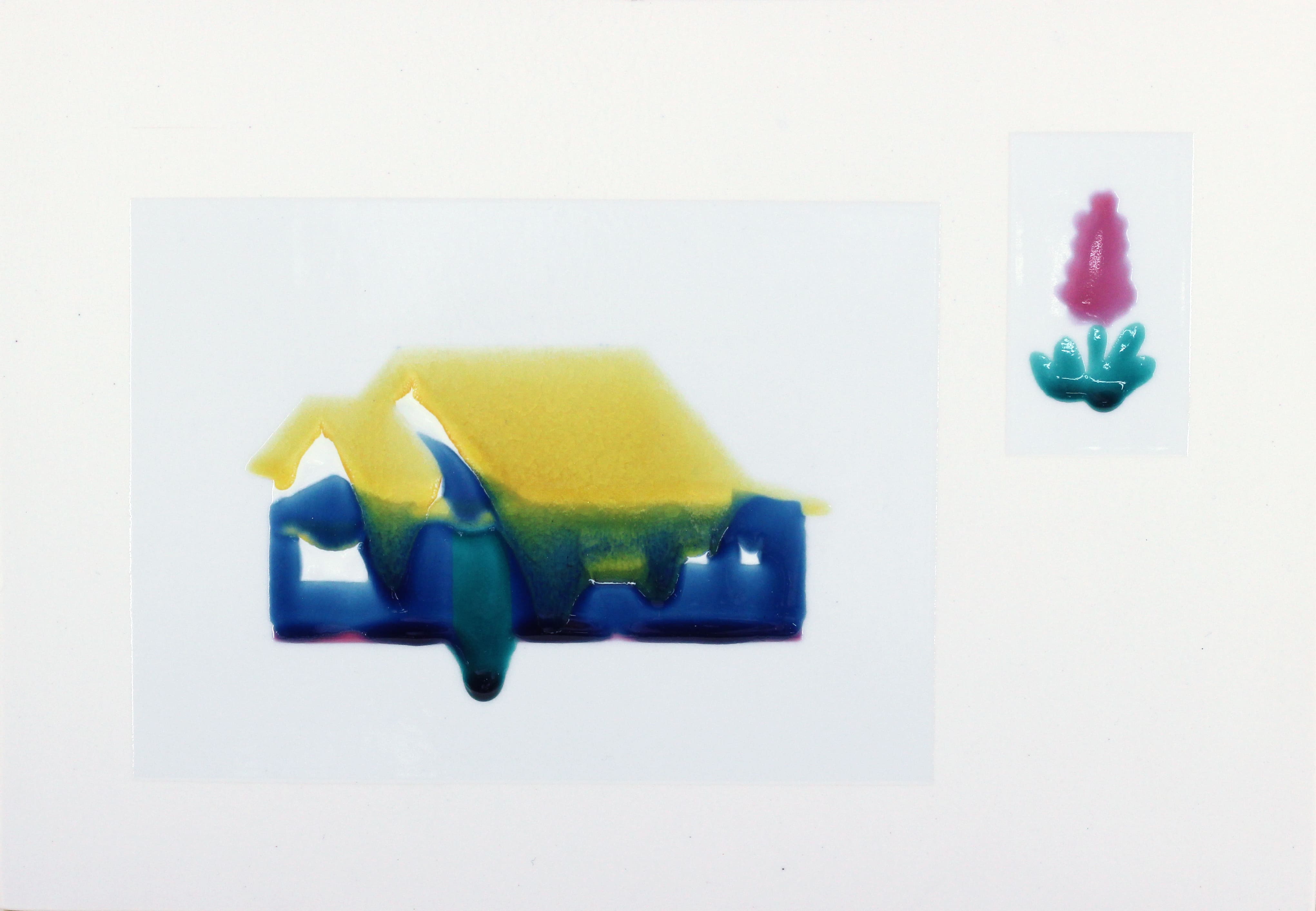 瓷板画 YELLOW HOUSE/PINK FLOWER